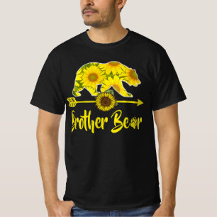 Bruder Bär Sonnenblumen T-Shirt Lustig Mutter Vate