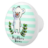 Bruder-Bärn-Tinte und Aquarell-Illustration Keramikknauf (Rechts)