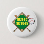 Bruder-Baseball-Diamant Button (Vorderseite)