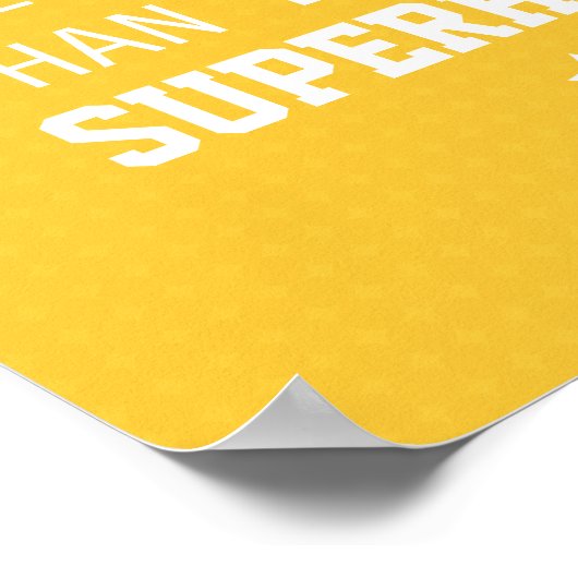 Bruder besser als Superhero - Gelb Poster (Ecke)