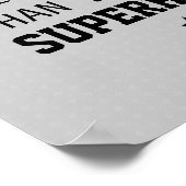 Bruder besser als Superhero - leicht grau Poster (Ecke)