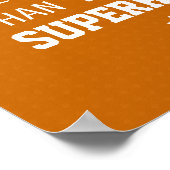 Bruder besser als Superhero - Orange Poster (Ecke)