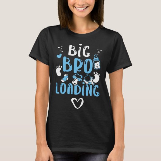 Bruder Big Bro Loading Baby Boy Sprüche T-Shirt (Vorderseite)