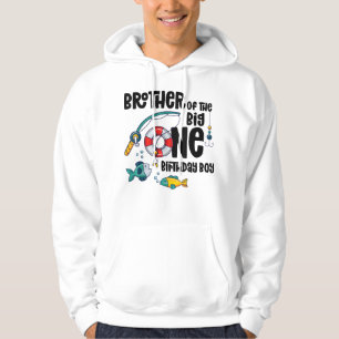 Bruder Big One 1-jähriger Junge Angeln Geburtstag Hoodie