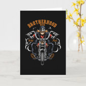 Brüder-Biker Karte (Gelbe Blume)