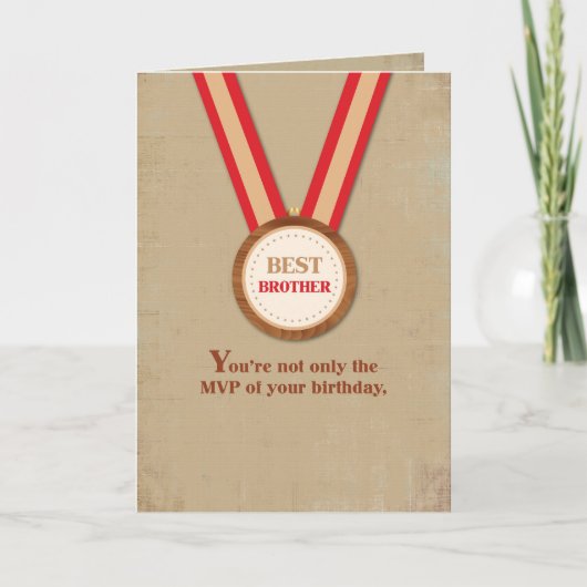 Bruder Birthday MVP, Sport Karte (Vorderseite)