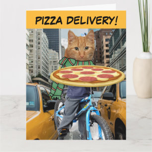 BRUDER BIRTHDAY PIZZA CAT GREETING CARDS KARTE