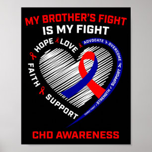 Bruder-CHD-Bewusstsein Angeborene Herzkrankheit De Poster