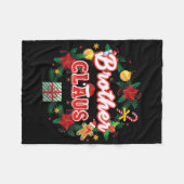 Bruder Claus Weihnachtsmann Laurel Wreath Mistle Fleecedecke (Vorderseite (Horizontal))