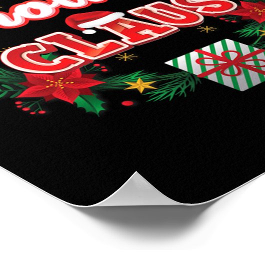 Bruder Claus Weihnachtsmann Laurel Wreath Mistle Poster (Ecke)