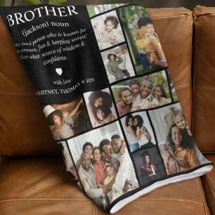 Bruder Definition Foto-Collage Fleecedecke
