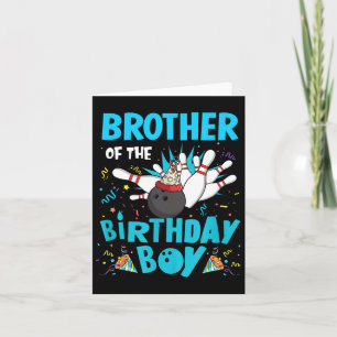 Bruder der Bowling Bowler-Familie zum Geburtstag Karte