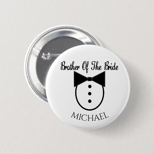 Bruder der Braut Button (Vorne & Hinten)