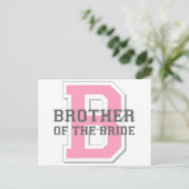 Bruder der Braut Cheer Postkarte (Stehend Vorderseite)