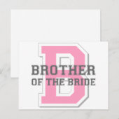 Bruder der Braut Cheer Postkarte (Vorne/Hinten)