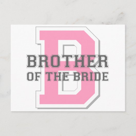 Bruder der Braut Cheer Postkarte (Vorderseite)