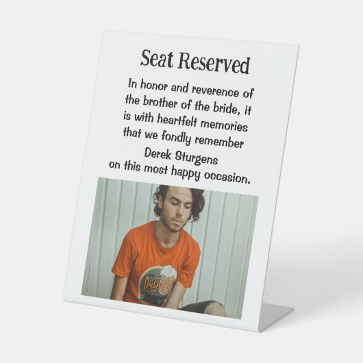 Bruder der Braut-Gedenkstätte Plaque-Zeichen Sockelschild (Vorderseite)