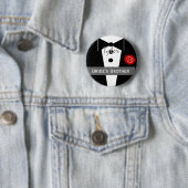 BRUDER der BRAUT individueller Nametux-Hochzeit Button (Beispiel)