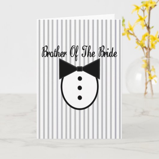 Bruder der Braut Karte (Gelbe Blume)