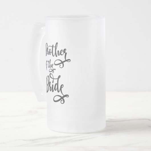 Bruder der Braut Mattglas Bierglas (Vorderseite Links)