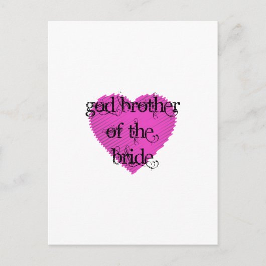 Bruder der Braut Postkarte (Vorderseite)