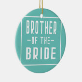 Bruder der Bride Bachelor Matching Group Big Keramik Ornament (Rechts)