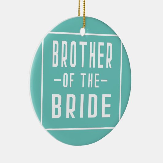 Bruder der Bride Bachelor Matching Group Big Keramik Ornament (Rechts)