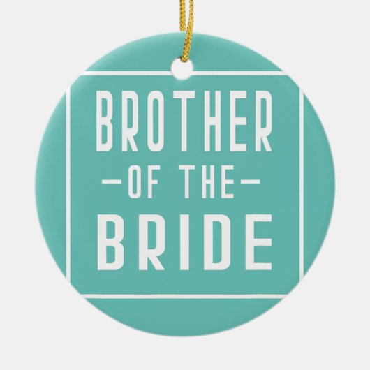Bruder der Bride Bachelor Matching Group Big Keramik Ornament (Vorne)