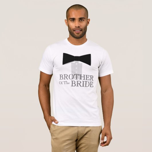 Bruder der Bride Bow-Krawatte T-Shirt (Vorne ganz)