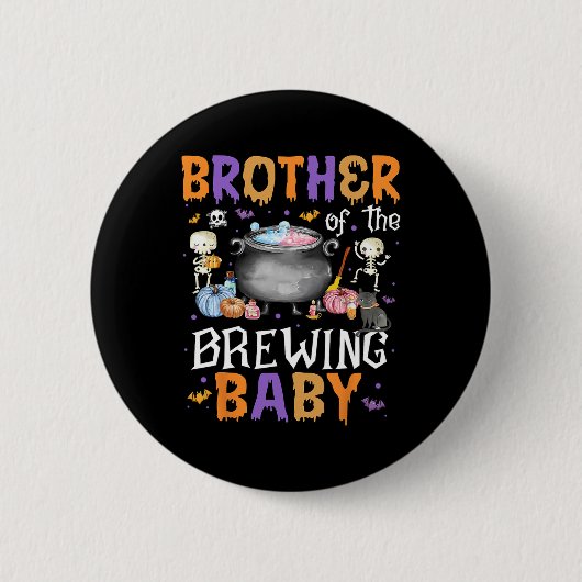 Bruder der Brüche von Halloween Männer Frauen Kind Button (Vorderseite)