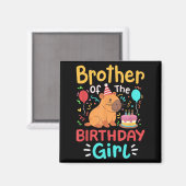Bruder der Familie Capybara Magnet (Vorderseite/Rückseite)