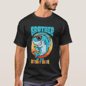 Bruder der Geburt Kid Shark Party Bro Familie T-Shirt (Vorderseite)