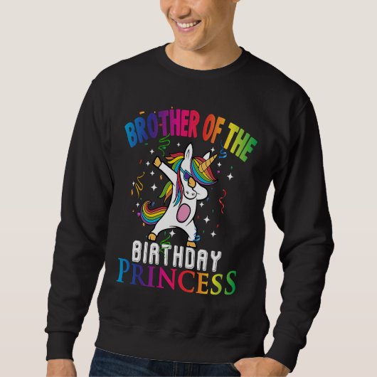 Bruder der Geburt Prinzessin Dabbing Unicorn G Sweatshirt (Vorderseite)