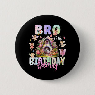 Bruder der Geburtstagsfee kleines Mädchen Magisch Button