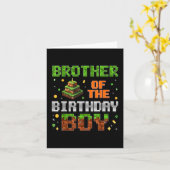 Bruder der Geburtstagsjunge Pixel Geburtstag Karte (Gelbe Blume)