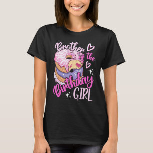 Bruder der Geburtstagsmädchen Donut Geburtstagspar T-Shirt