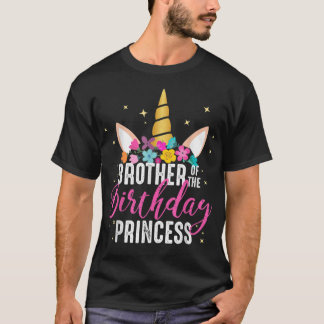 Bruder der GeburtstagsPrinzessin Unicorn zum Gebur T-Shirt