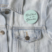Bruder der Groom Classic Script Wedding Party Button (Beispiel)