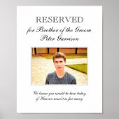 Bruder der Groom-Foto-Gedenkfeier Hochzeit Poster (Vorne)