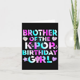 Bruder der K-Pop-Birthday-Girls Koreanische Musik Karte