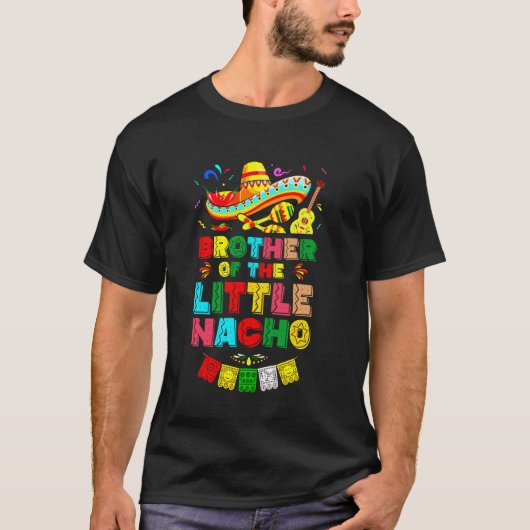Bruder der kleinen Nacho Durchschnitt Cinco de May T-Shirt (Vorderseite)