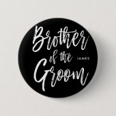 Bruder der Skript-Art-Hochzeit des Bräutigam-| Button (Vorderseite)