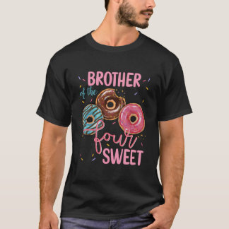Bruder der süßen 4. Donut Geburtstagsparty T-Shirt