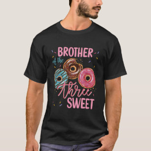 Bruder der süßen drei 3D Donut Geburtstag Teil T-Shirt