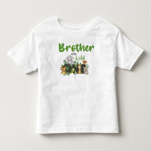 Bruder der wilden Jungle Safari Zoo Tiere Kleinkind T-shirt (Vorderseite)