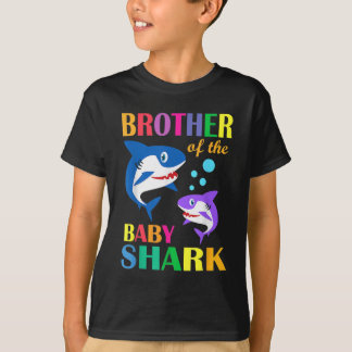 Bruder des Baby Birthday Shark Brother Shark T-Shirt
