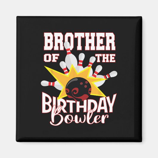 Bruder des Bowler-Kid-Bowling-Party Magnet (Vorne)