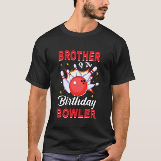 Bruder des Bowling der Bowler Girl Matching Family T-Shirt (Vorderseite)
