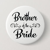 Bruder des Braut-Hochzeits-Proben-Abendessens Button (Vorderseite)