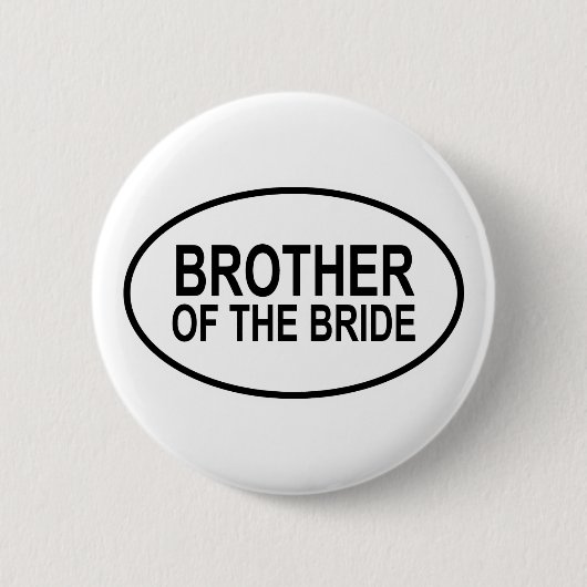 Bruder des Braut-Wedding Ovals Button (Vorderseite)